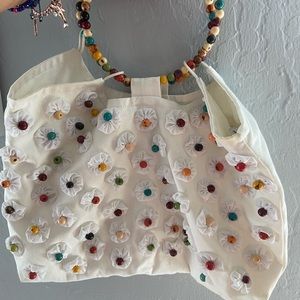 Artisan Brazilian White açaí Clutch Bag/ Wristlet